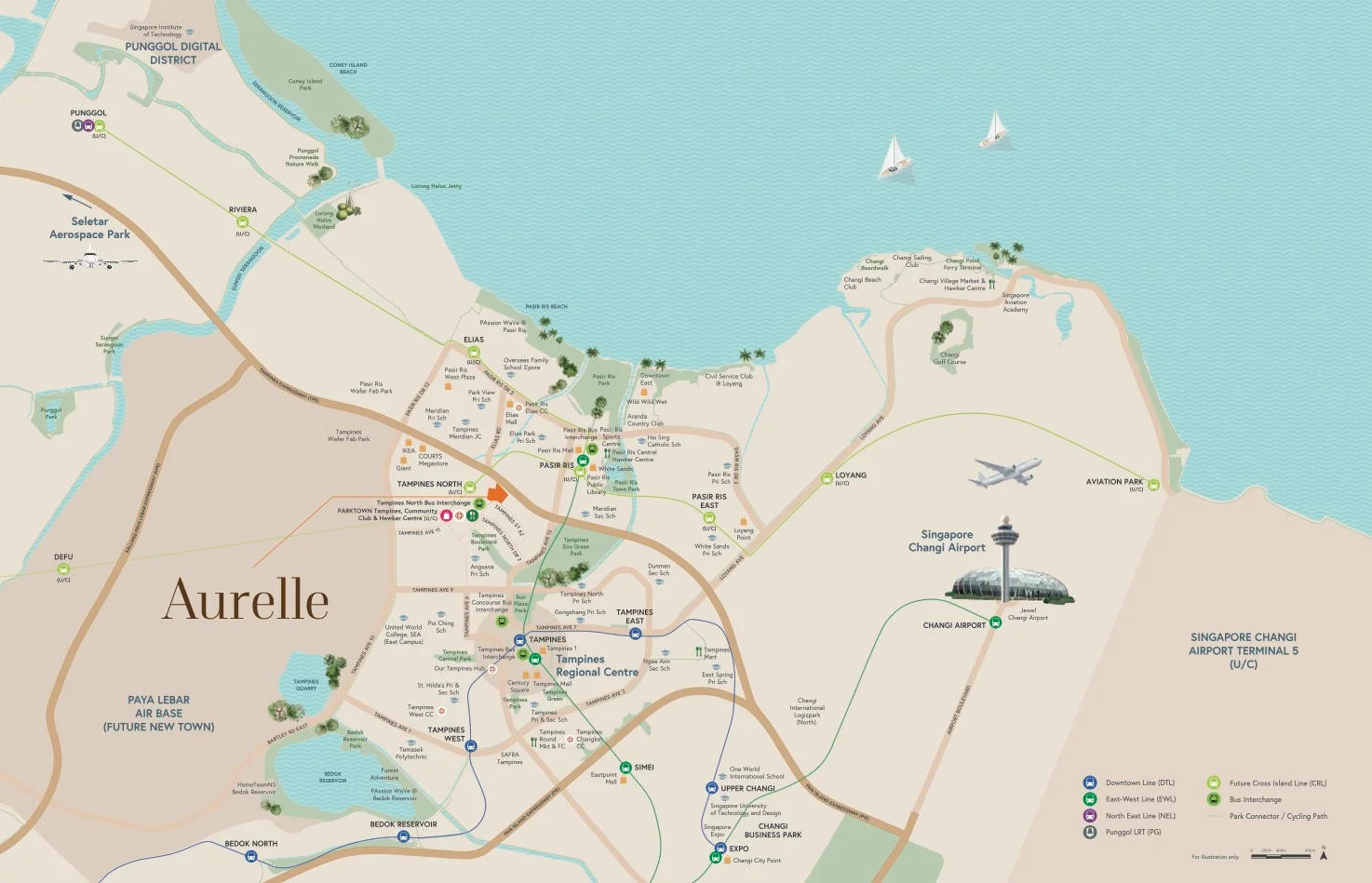 Aurelle EC Location Map